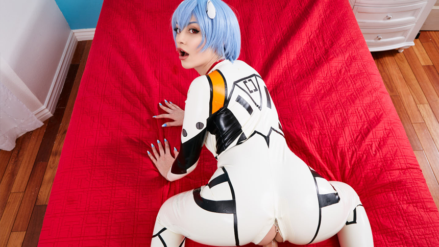 Rei Ayanami fucked in this delicious porn parody VR porn with Jewelz Blu from VRCosplayX studio