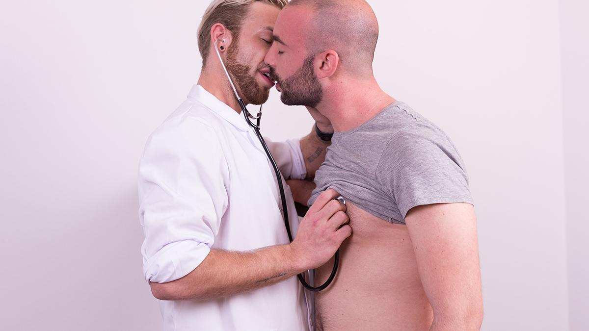 3D Gay Sex at the Doctors office VR porn with Dani Basch, Gabriel Phoenix from Virtual Real Gay