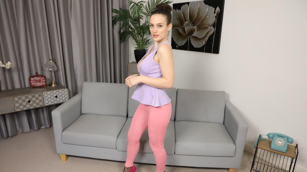 Jamie Jones looks so girly in her pink duds VR porn with Jamie Jones from OnlyTease studio