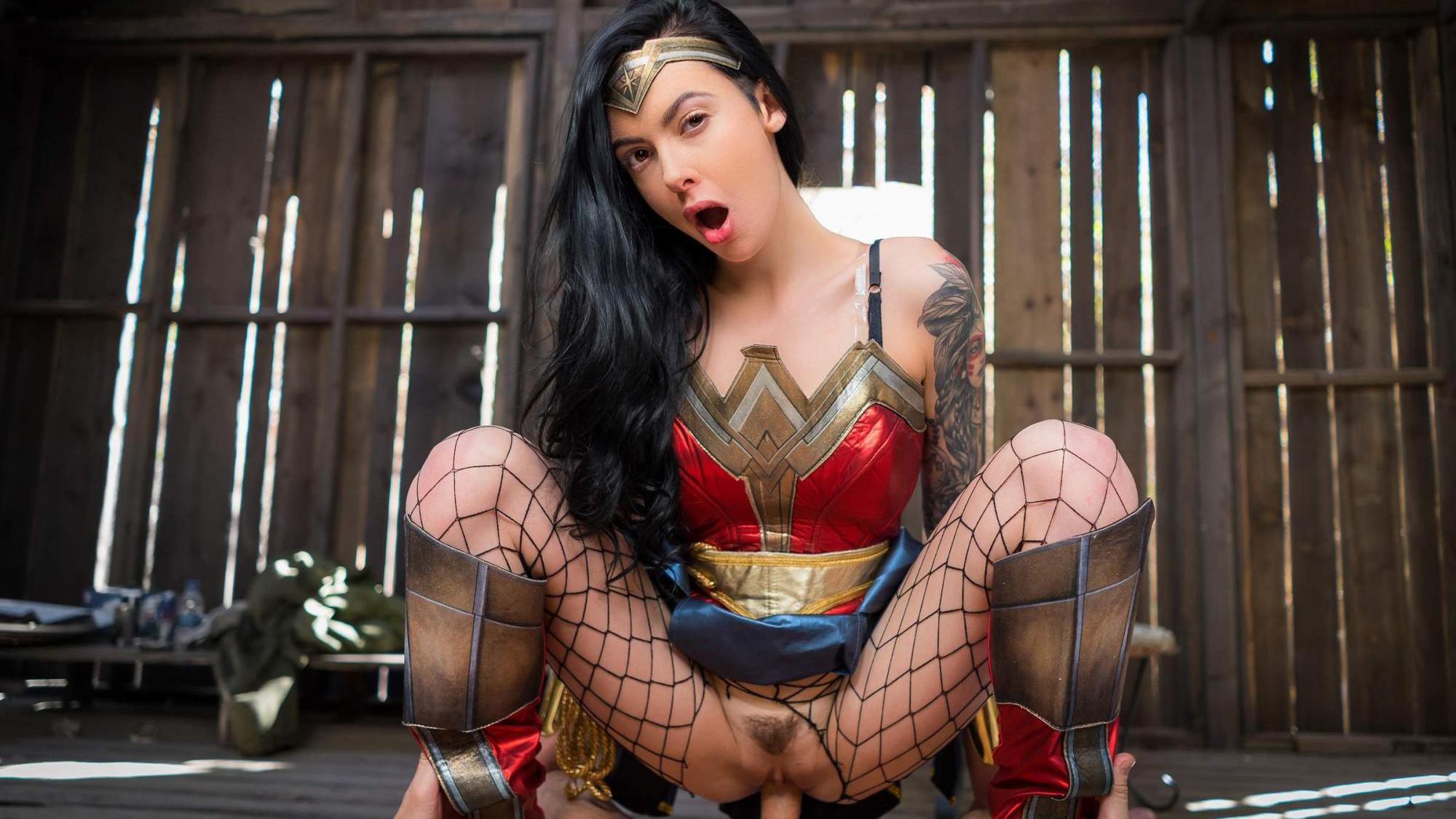 Wonder Woman takes a break (Parody) VR porn with Marley Brinx from VR Conk