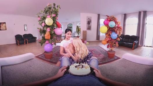 Birthday bash Threesome VR porn with  from HoliVR