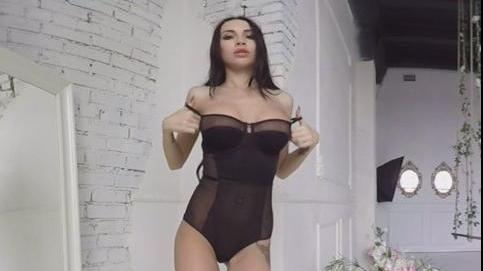 Tattooed hottie in lingerie stripping VR porn with Mia J from StasyQ VR