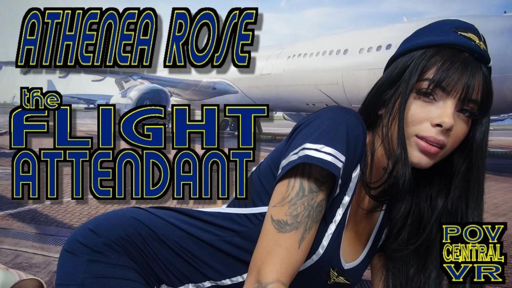 Athenea Rose: Flight Attendant VR porn with Little Eliss from POV Central VR