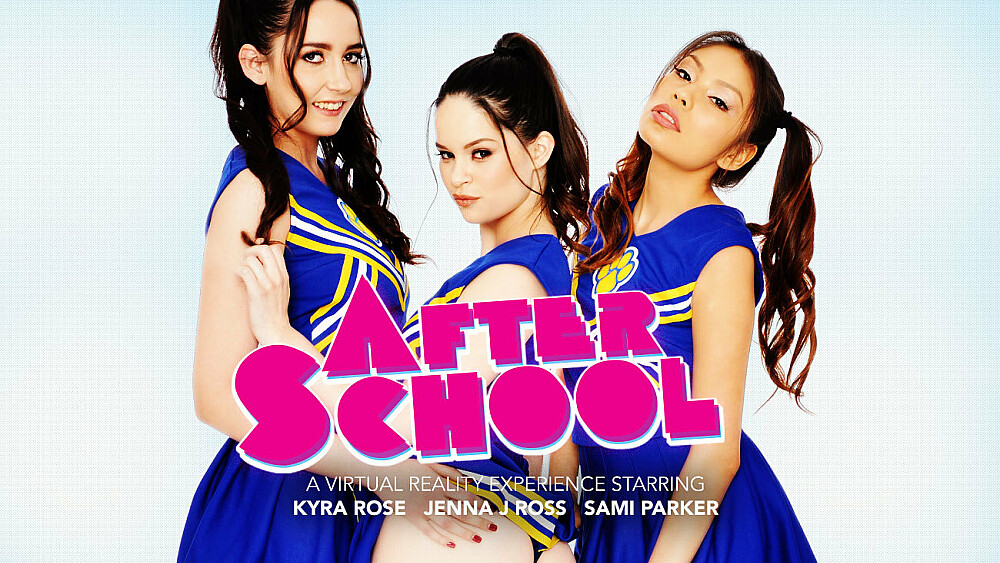 After School VR Porn Orgy Special VR porn with Jenna J Ross, Kyra Rose, Ryan Driller, Sami Parker from Thundercock studio